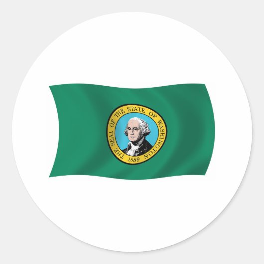 Autocollant du drapeau de Washington (Devant)