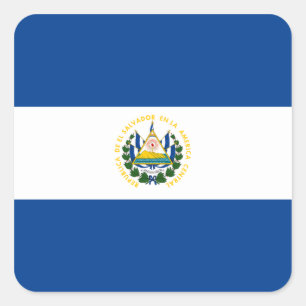 Autocollant du drapeau d'El Salvador
