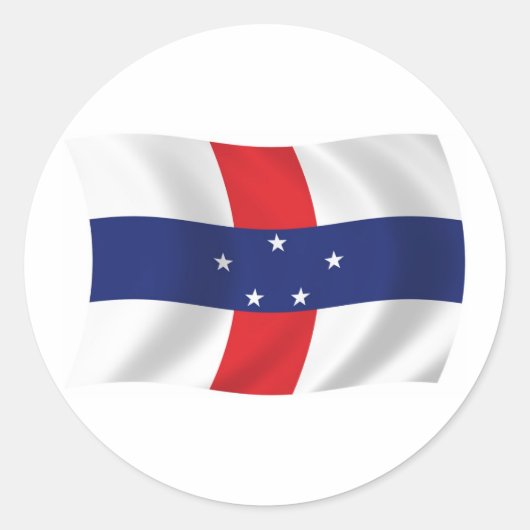 Autocollant du drapeau des Antilles néerlandaises (Devant)
