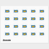 Autocollant du drapeau des Assiniboines de Fort Pe (Feuille)