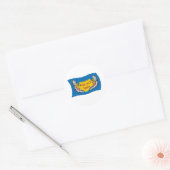 Autocollant du drapeau des Assiniboines de Fort Pe (Enveloppe)