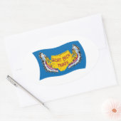 Autocollant du drapeau des Assiniboines de Fort Pe (Enveloppe)
