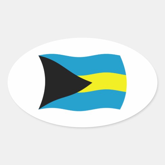 Autocollant du drapeau des Bahamas (Devant)