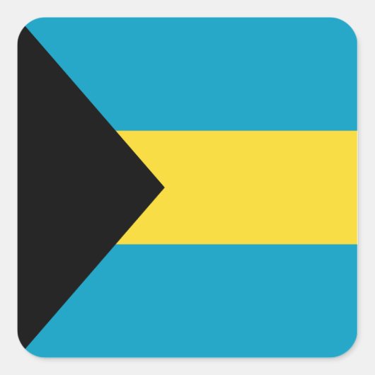 Autocollant du drapeau des Bahamas (Devant)
