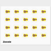 Autocollant du drapeau des Finnois d'Ingrie (Feuille)