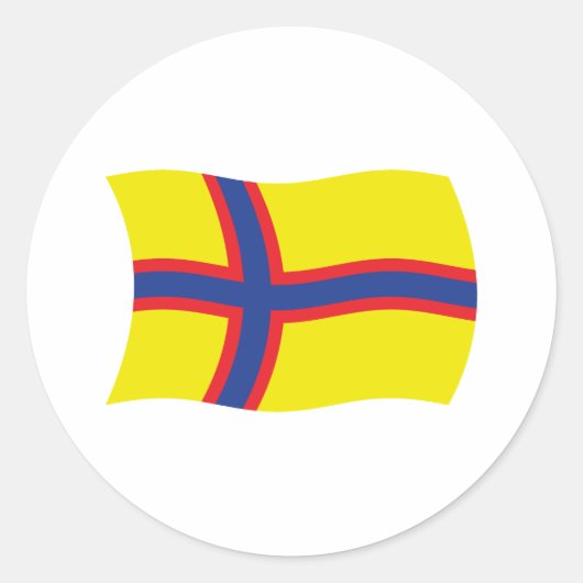 Autocollant du drapeau des Finnois d'Ingrie (Devant)