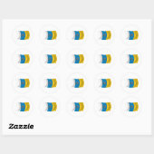 Autocollant du drapeau des îles Canaries (Feuille)