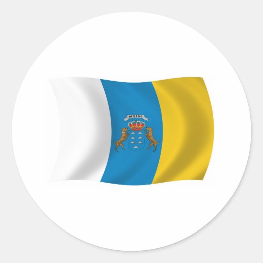 Autocollant du drapeau des îles Canaries (Devant)