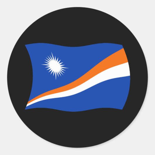 Autocollant du drapeau des Îles Marshall (Devant)