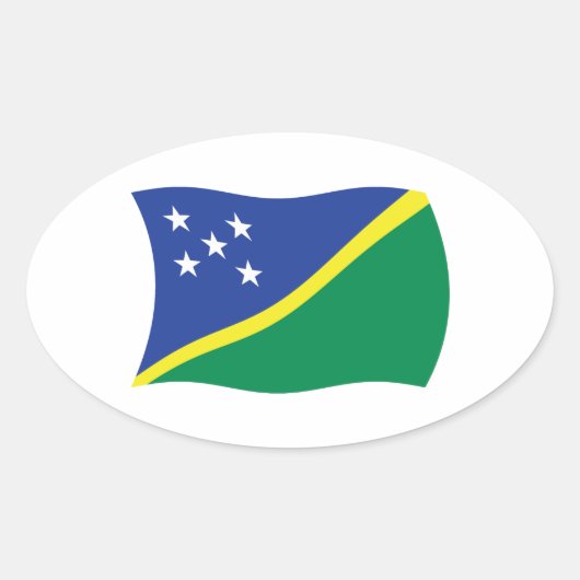 Autocollant du drapeau des Îles Salomon (Devant)