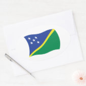 Autocollant du drapeau des Îles Salomon (Enveloppe)