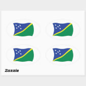 Autocollant du drapeau des Îles Salomon (Feuille)
