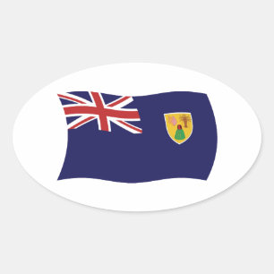 Autocollant du drapeau des îles Turques-et-Caïques