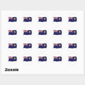 Autocollant du drapeau des îles Turques-et-Caïques (Feuille)
