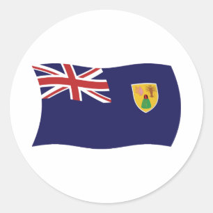 Autocollant du drapeau des îles Turques-et-Caïques