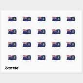 Autocollant du drapeau des îles Vierges britanniqu (Feuille)