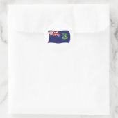 Autocollant du drapeau des îles Vierges britanniqu (Sac)