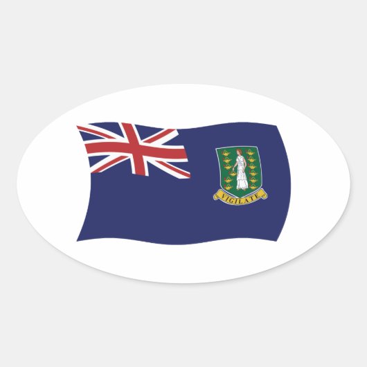 Autocollant du drapeau des îles Vierges britanniqu (Devant)