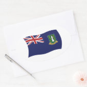 Autocollant du drapeau des îles Vierges britanniqu (Enveloppe)