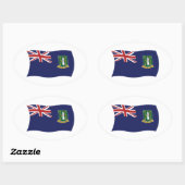 Autocollant du drapeau des îles Vierges britanniqu (Feuille)