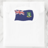 Autocollant du drapeau des îles Vierges britanniqu (Sac)