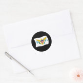 Autocollant du drapeau des Îles Vierges des États- (Enveloppe)