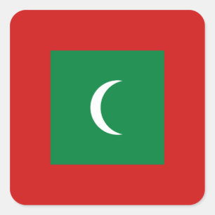Autocollant du drapeau des Maldives