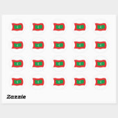 Autocollant du drapeau des Maldives (Feuille)