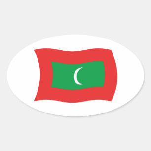 Autocollant du drapeau des Maldives