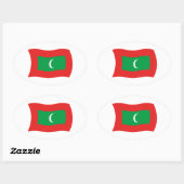 Autocollant du drapeau des Maldives (Feuille)