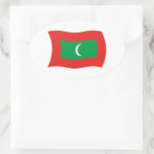 Autocollant du drapeau des Maldives (Sac)
