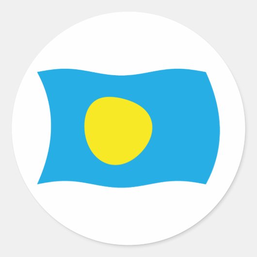 Autocollant du drapeau des Palaos (Devant)