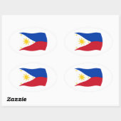 Autocollant du drapeau des Philippines (Feuille)