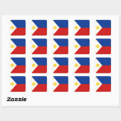Autocollant du drapeau des Philippines (Feuille)