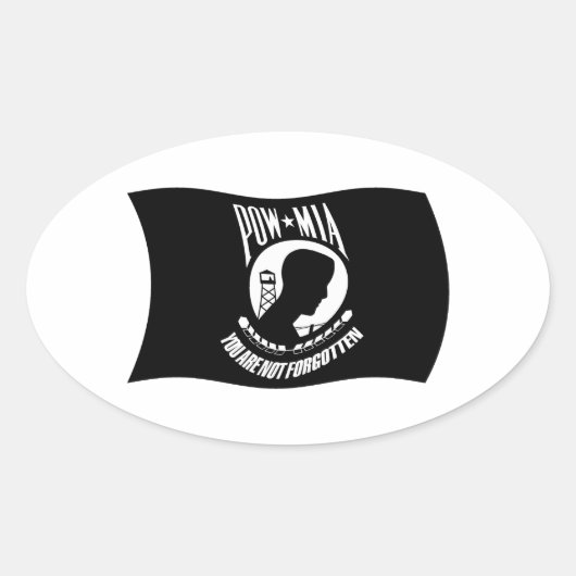 Autocollant du drapeau des POW & MIA (Devant)