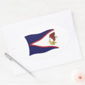 Autocollant du drapeau des Samoa américaines (Enveloppe)