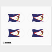 Autocollant du drapeau des Samoa américaines (Feuille)