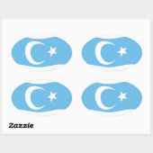 Autocollant du drapeau des Turkmènes irakiens (Feuille)