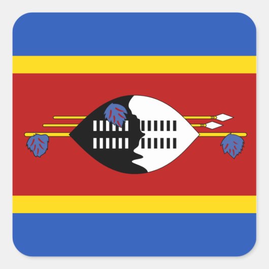 Autocollant du drapeau d'Eswatini (Devant)