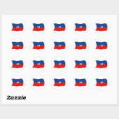 Autocollant du drapeau d'Haïti (Feuille)