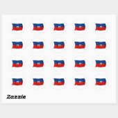 Autocollant du drapeau d'Haïti (Feuille)