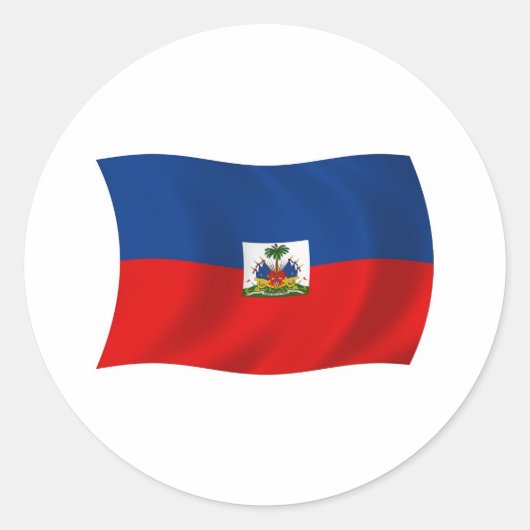Autocollant du drapeau d'Haïti (Devant)