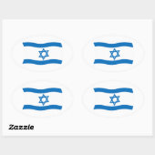 Autocollant du drapeau d'Israël (Feuille)