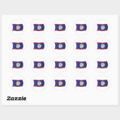 Autocollant du drapeau du Belize (Feuille)