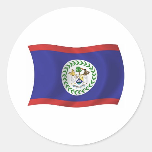Autocollant du drapeau du Belize (Devant)