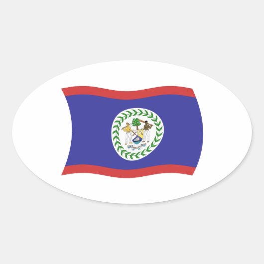 Autocollant du drapeau du Belize (Devant)