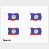 Autocollant du drapeau du Belize (Feuille)