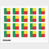 Autocollant du drapeau du Bénin (Feuille)