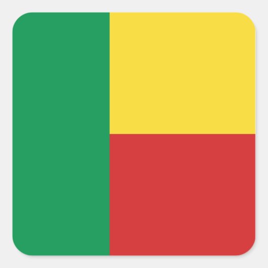 Autocollant du drapeau du Bénin (Devant)