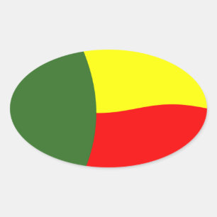 Autocollant du drapeau du Bénin